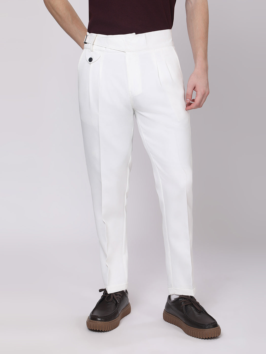 White Gurkha Style Trousers