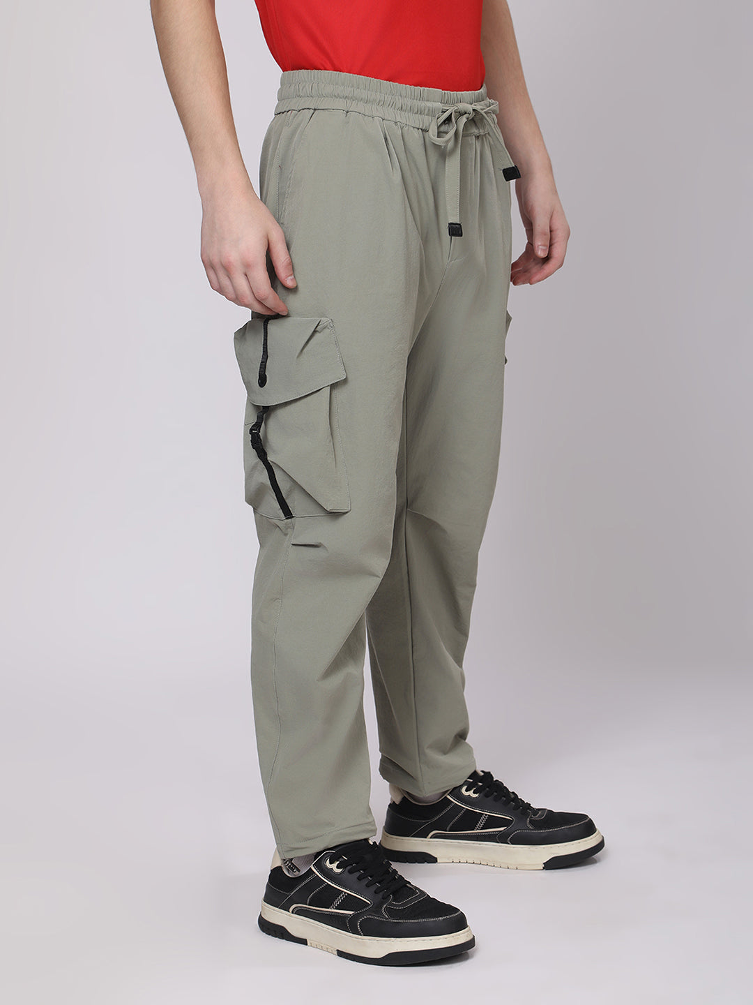 Sage Green Cargo Loose Fit Pants