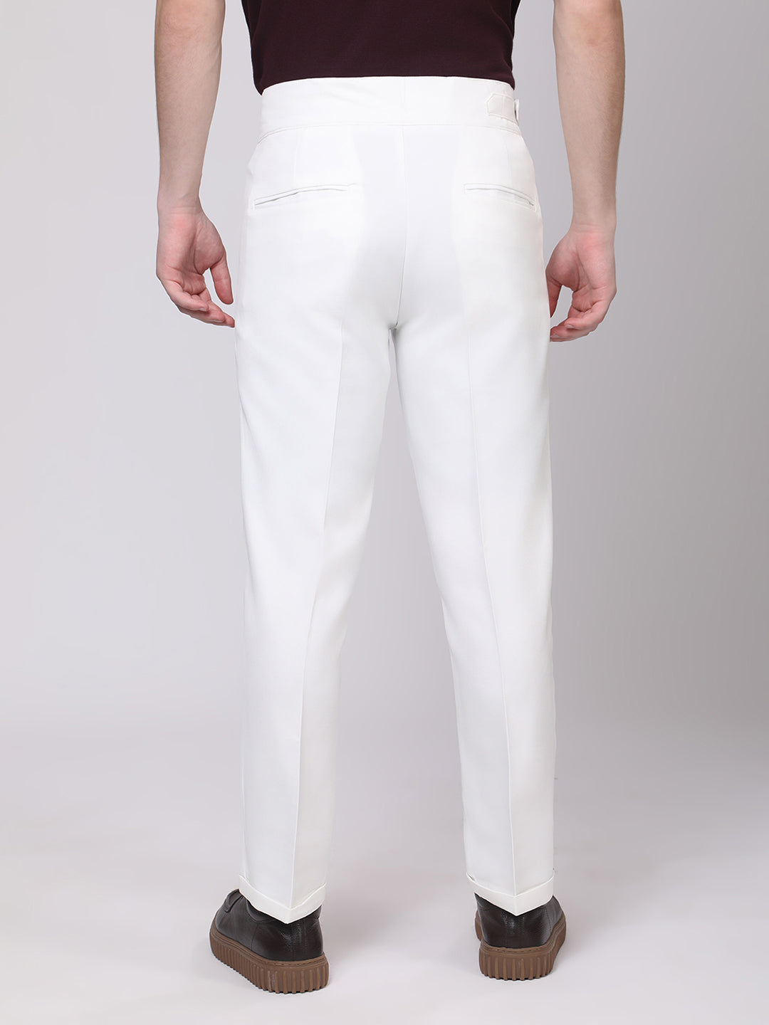 White Gurkha Style Trousers