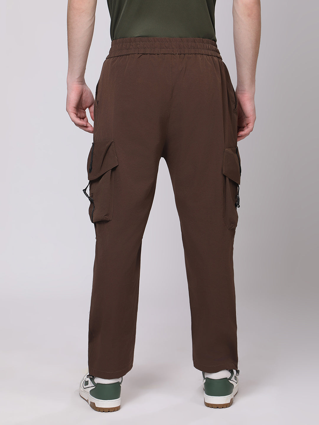 Chocolate Brown Cargo Loose Fit Pants