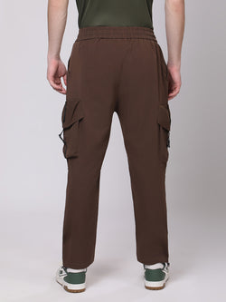 Chocolate Brown Cargo Loose Fit Pants