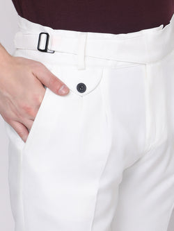 White Gurkha Style Trousers