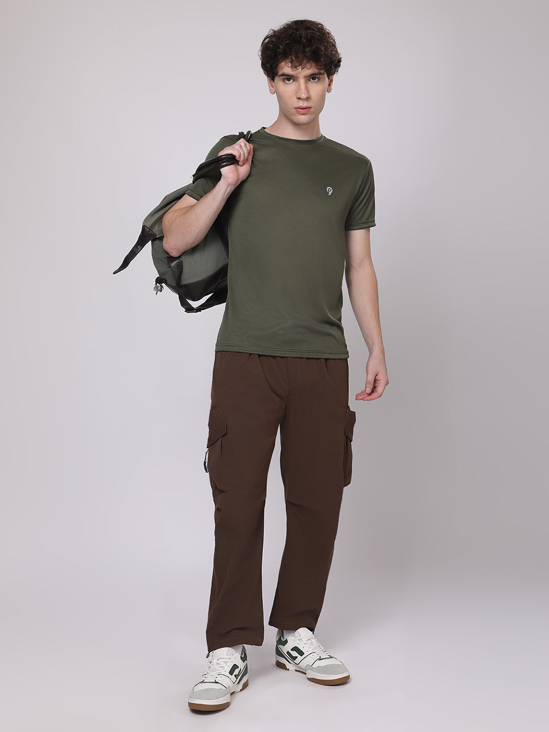 Chocolate Brown Cargo Loose Fit Pants