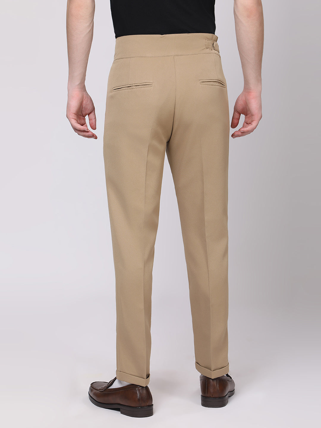 Khaki Gurkha Style Smart Trousers