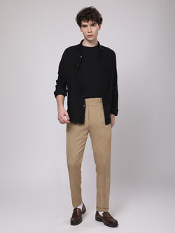 Khaki Gurkha Style Smart Trousers