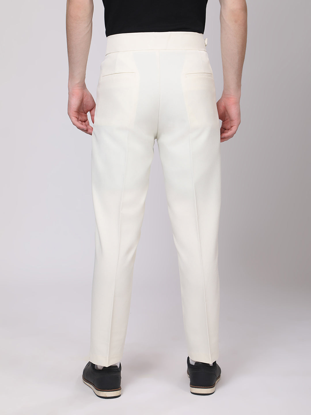 Light Beige Gurkha Style Office Trousers