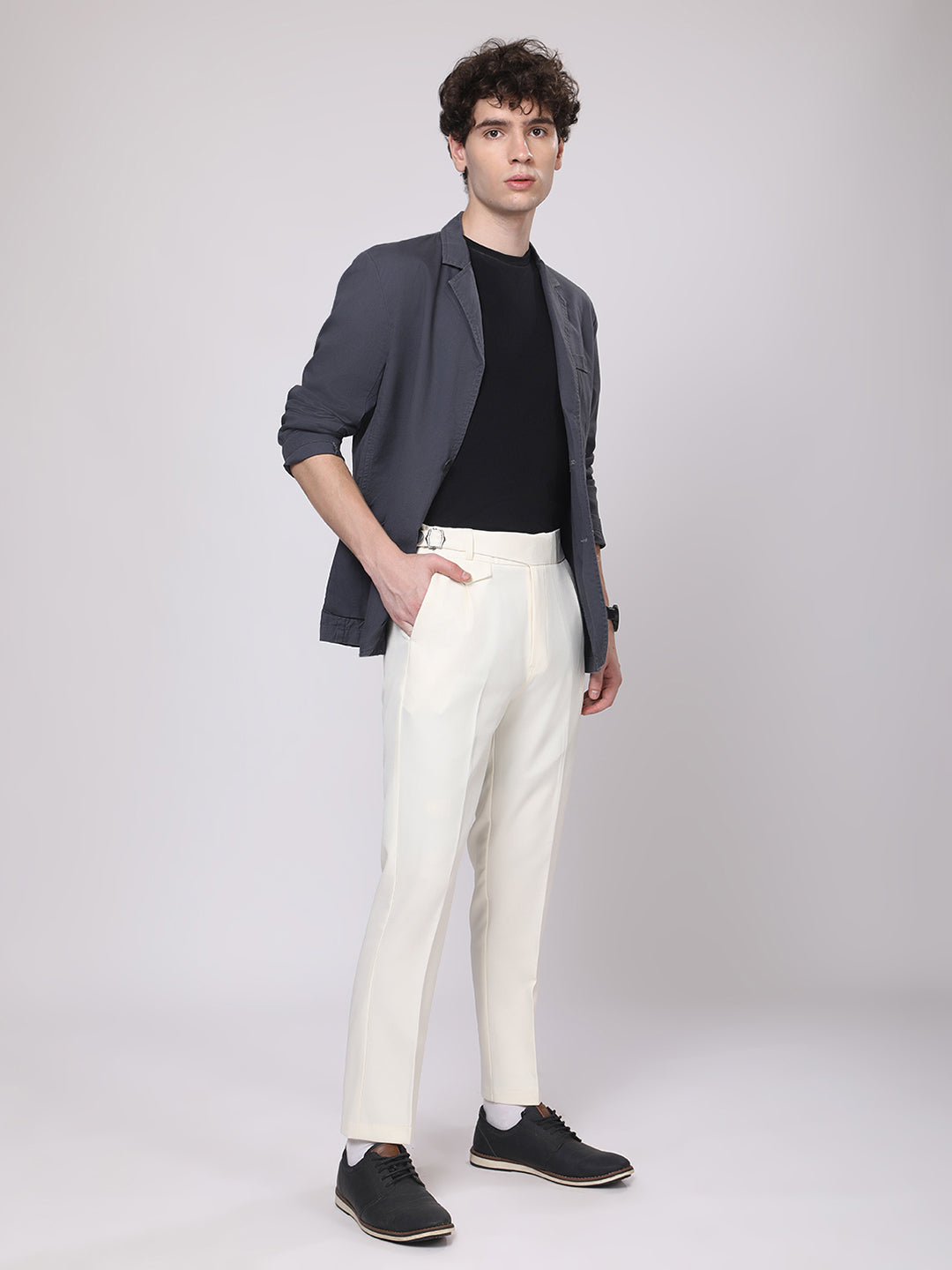 Light Beige Gurkha Style Office Trousers