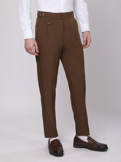 Brown Gurkha Style Dress Trousers