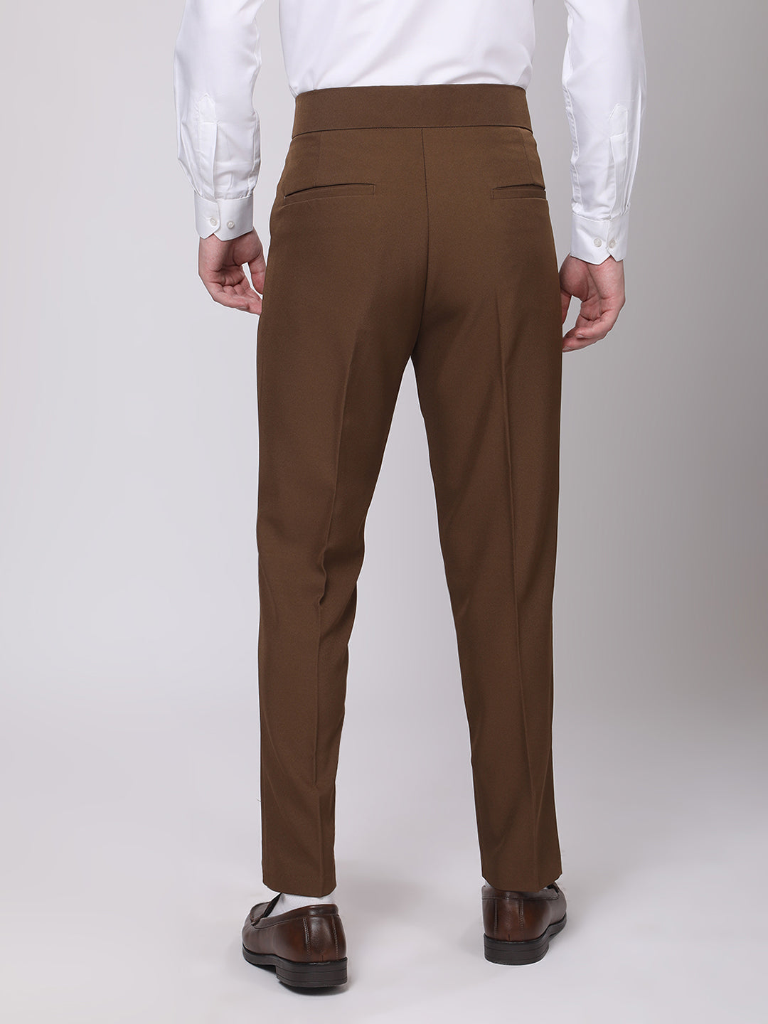 Brown Gurkha Style Dress Trousers