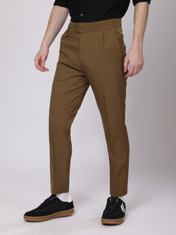 Coffee Brown Gurkha Style Slim Trousers