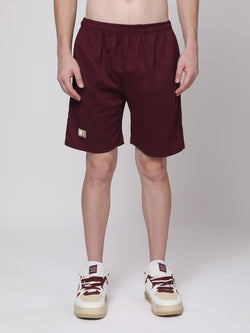Burgundy Half-Zip Polo T-Shirt & Shorts Co-Ord Set