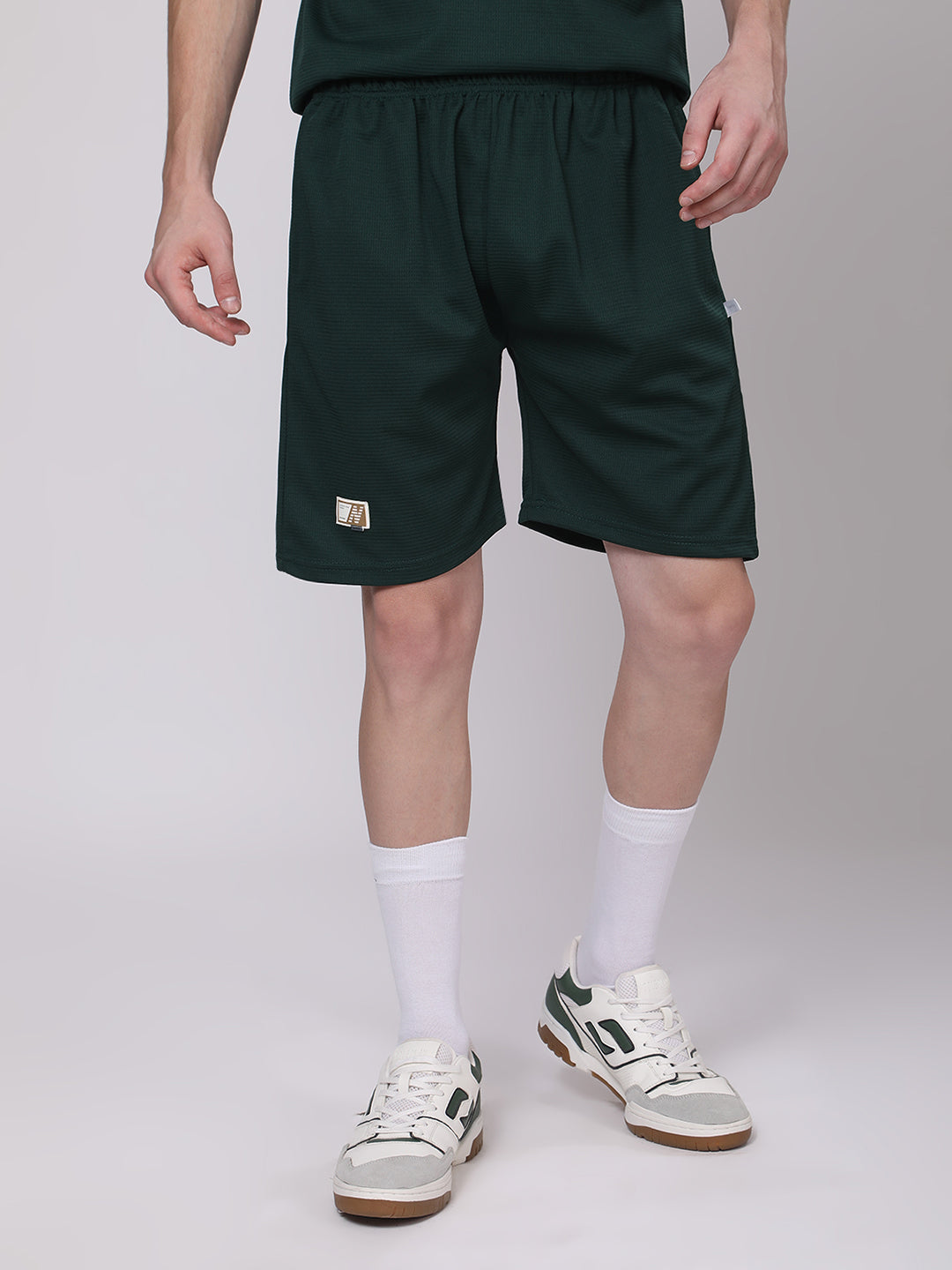 Aqua Blue Half-Zip Polo T-Shirt & Shorts Co-Ord Set