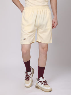 Butter Yellow Half-Zip Polo T-Shirt & Shorts Co-Ord Set