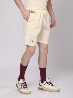 Butter Yellow Half-Zip Polo T-Shirt & Shorts Co-Ord Set
