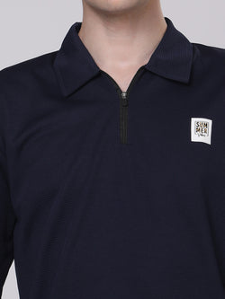 Midnight Navy Half-Zip Polo & Shorts Co-ord Set – Sleek & Sporty