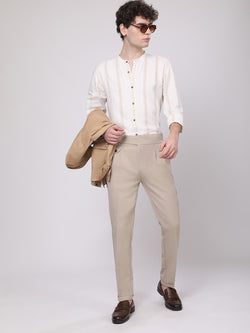 Camel Brown Gurkha Style Casual Trousers