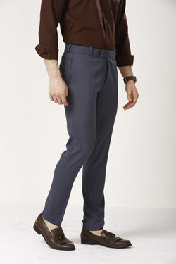 Ship Grey Adjustable Belt Formal Pants