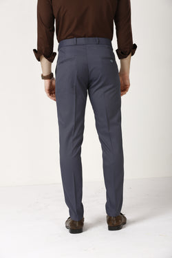 Ship Grey Adjustable Belt Formal Pants