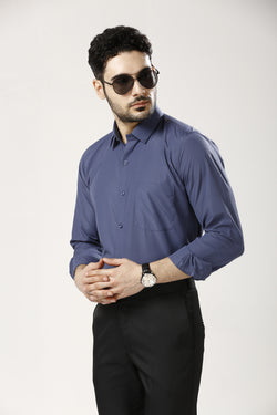 Slate Formal Cotton-Poly Shirt