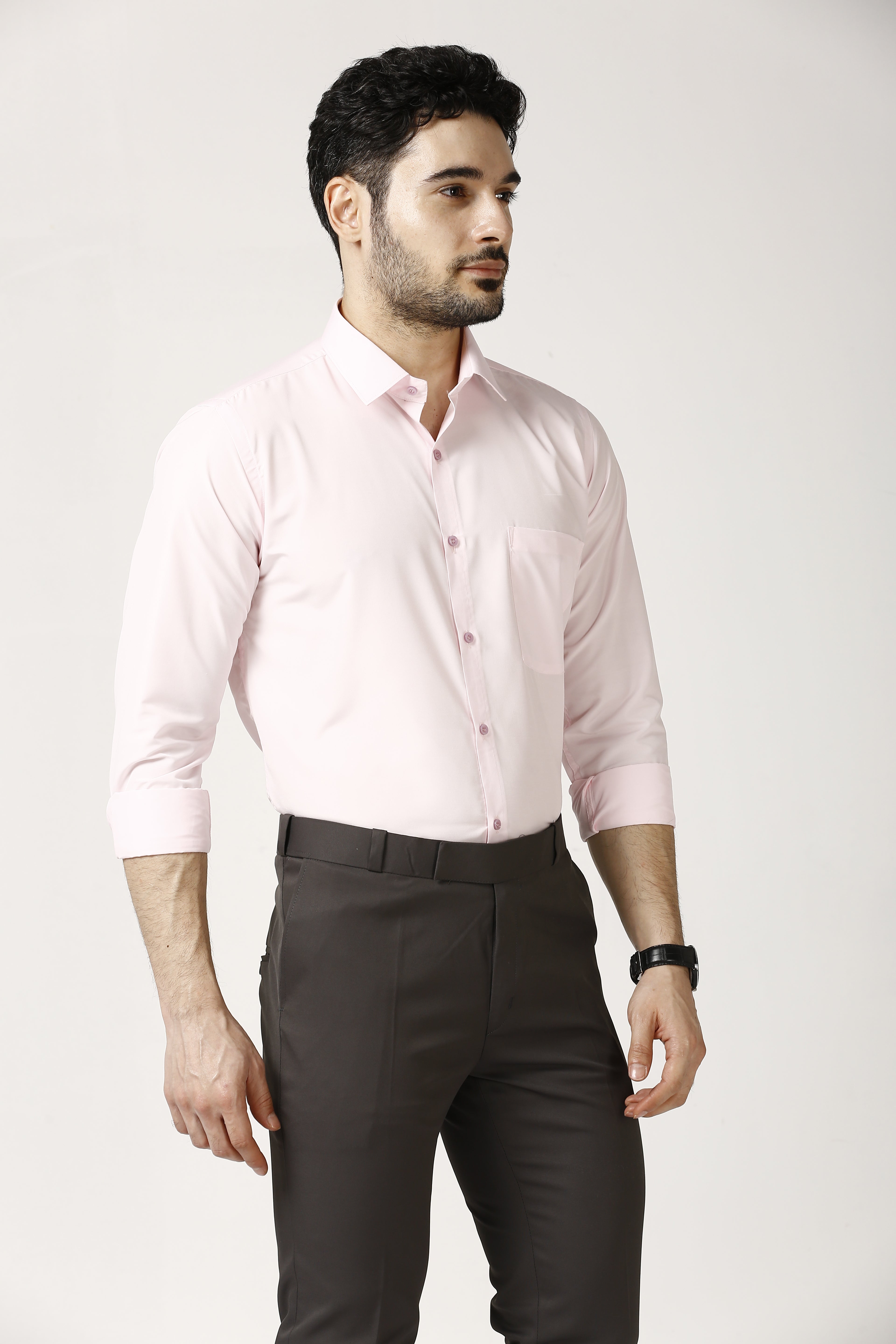 Rose White Formal Cotton-Poly Shirt