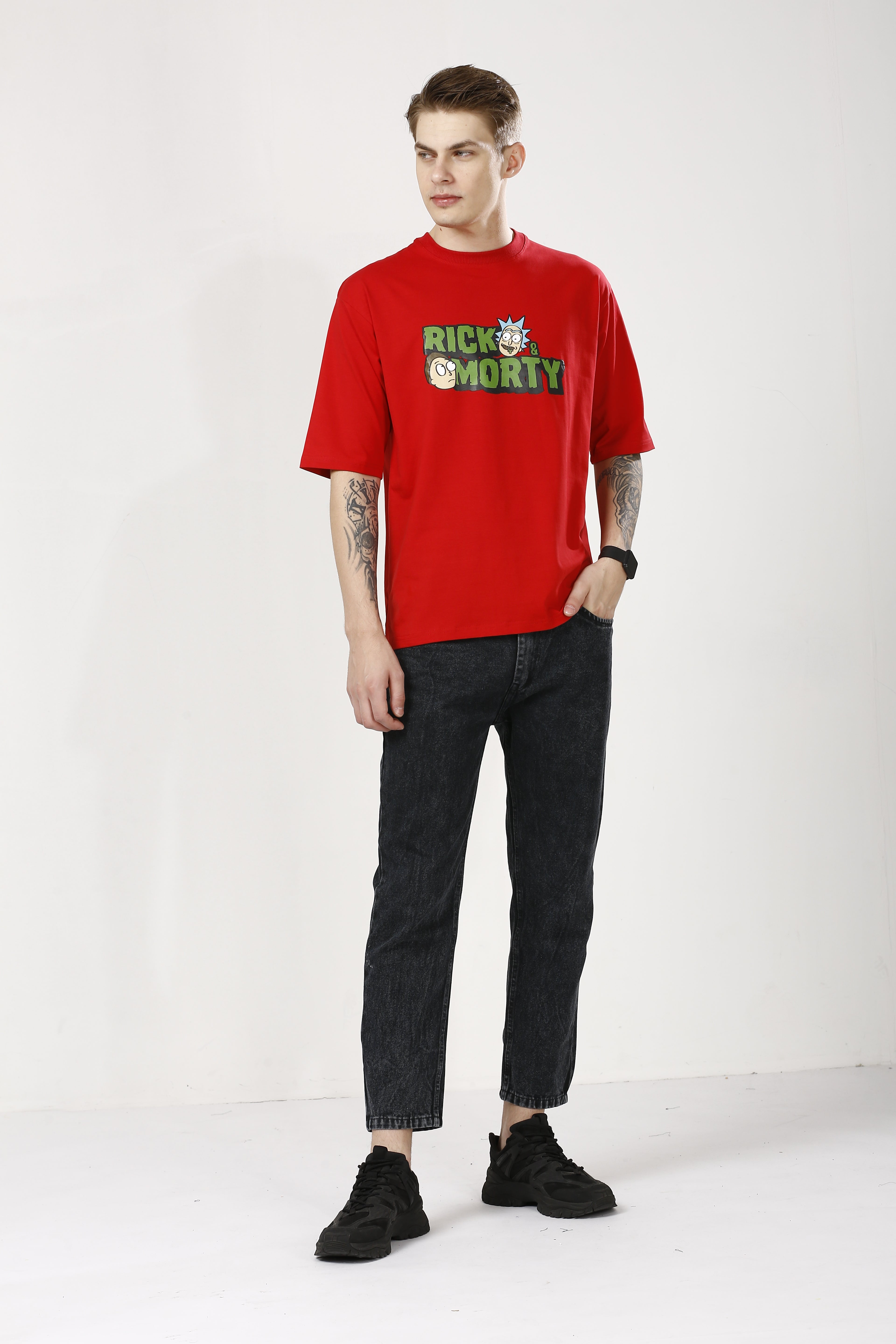 Oversized Red Cotton T-Shirt