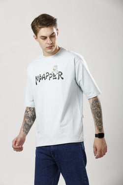 Oversized Aqua Haze Cotton T-Shirt