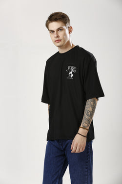 Oversized Black Cotton T-Shirt