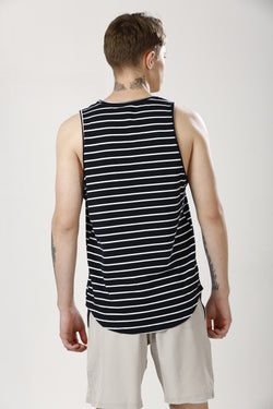 Black Thick Striped Sando