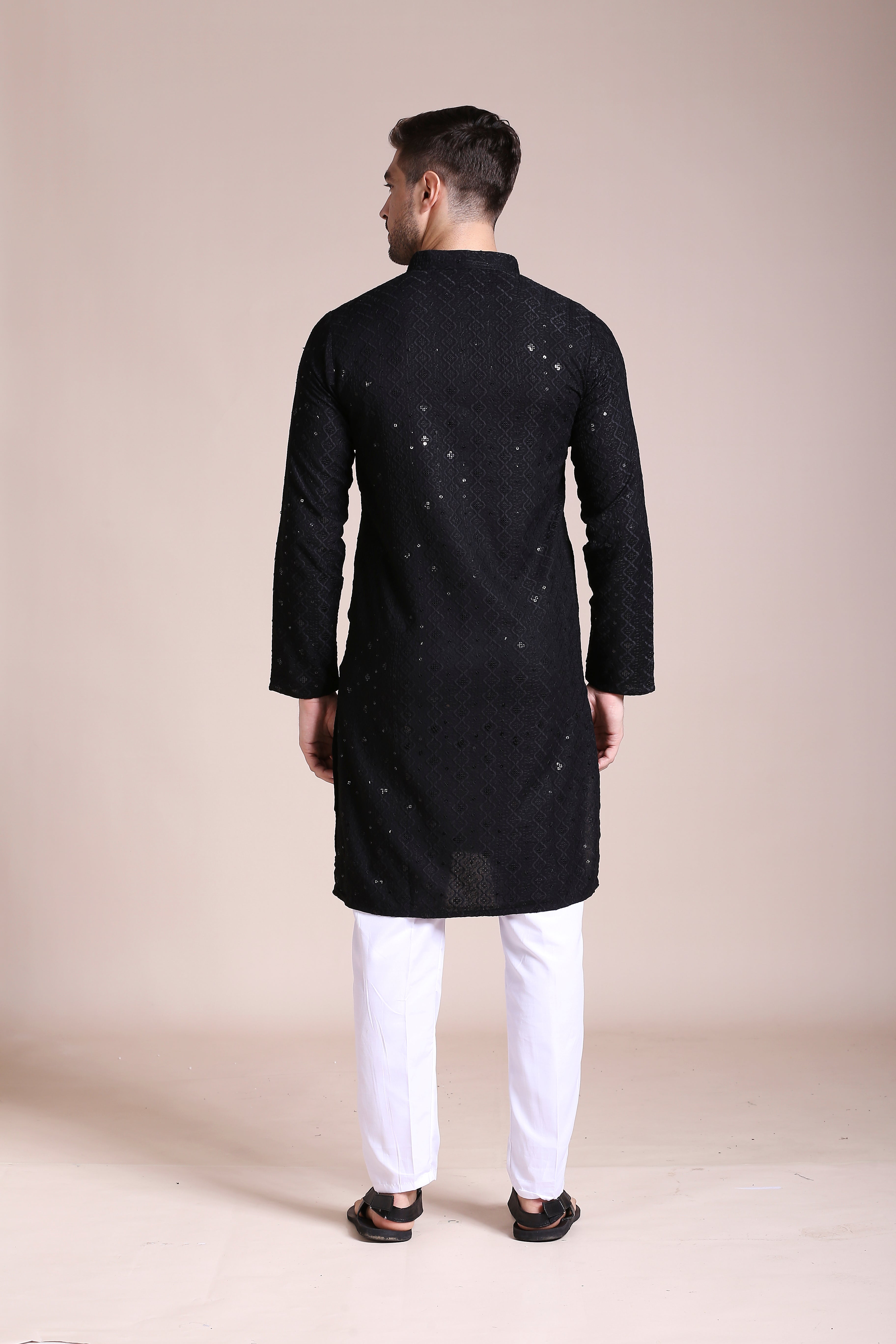 Black Diamond Chikankari Kurta Set