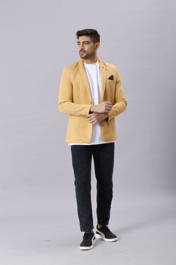 Pale Gold Casual Blazer