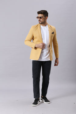 Pale Gold Casual Blazer