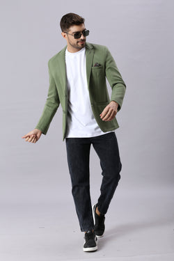 Sage Green Casual Blazer