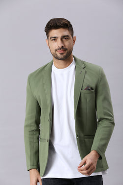 Sage Green Casual Blazer