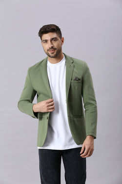 Sage Green Casual Blazer