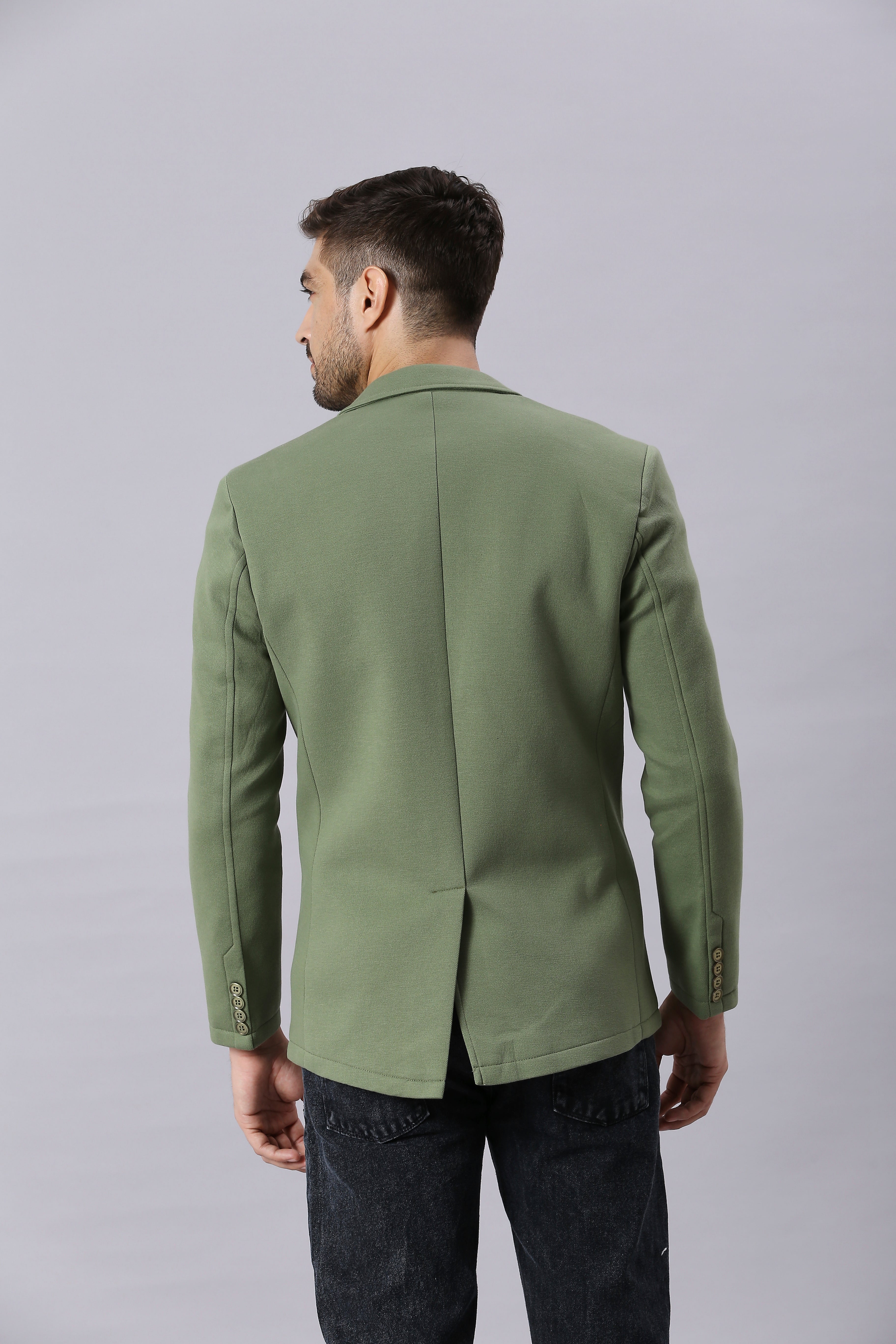 Sage Green Casual Blazer