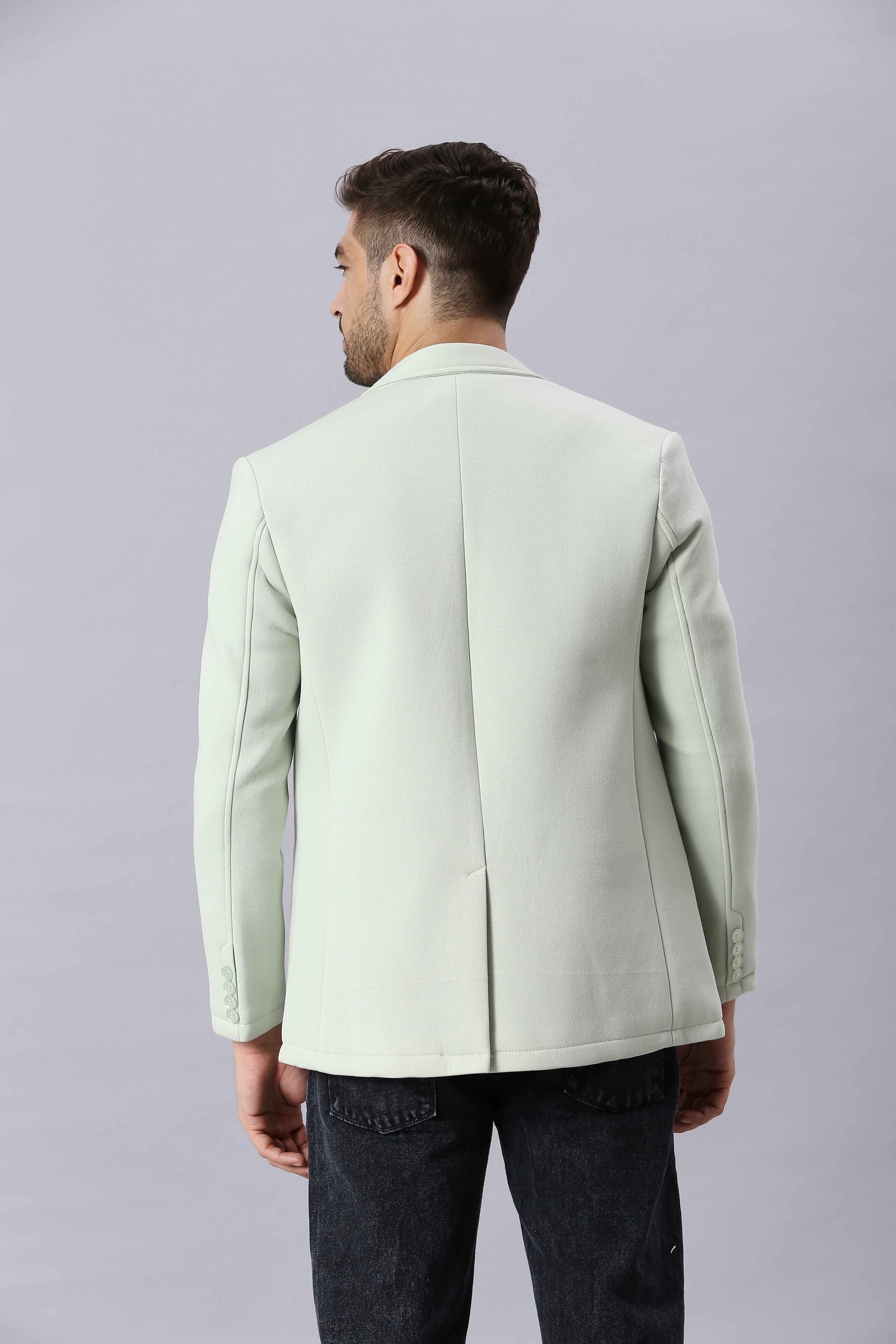 Celadon Green Casual Blazer