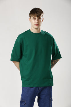 Oversized Green Cotton T-Shirt