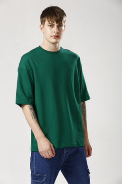 Oversized Green Cotton T-Shirt