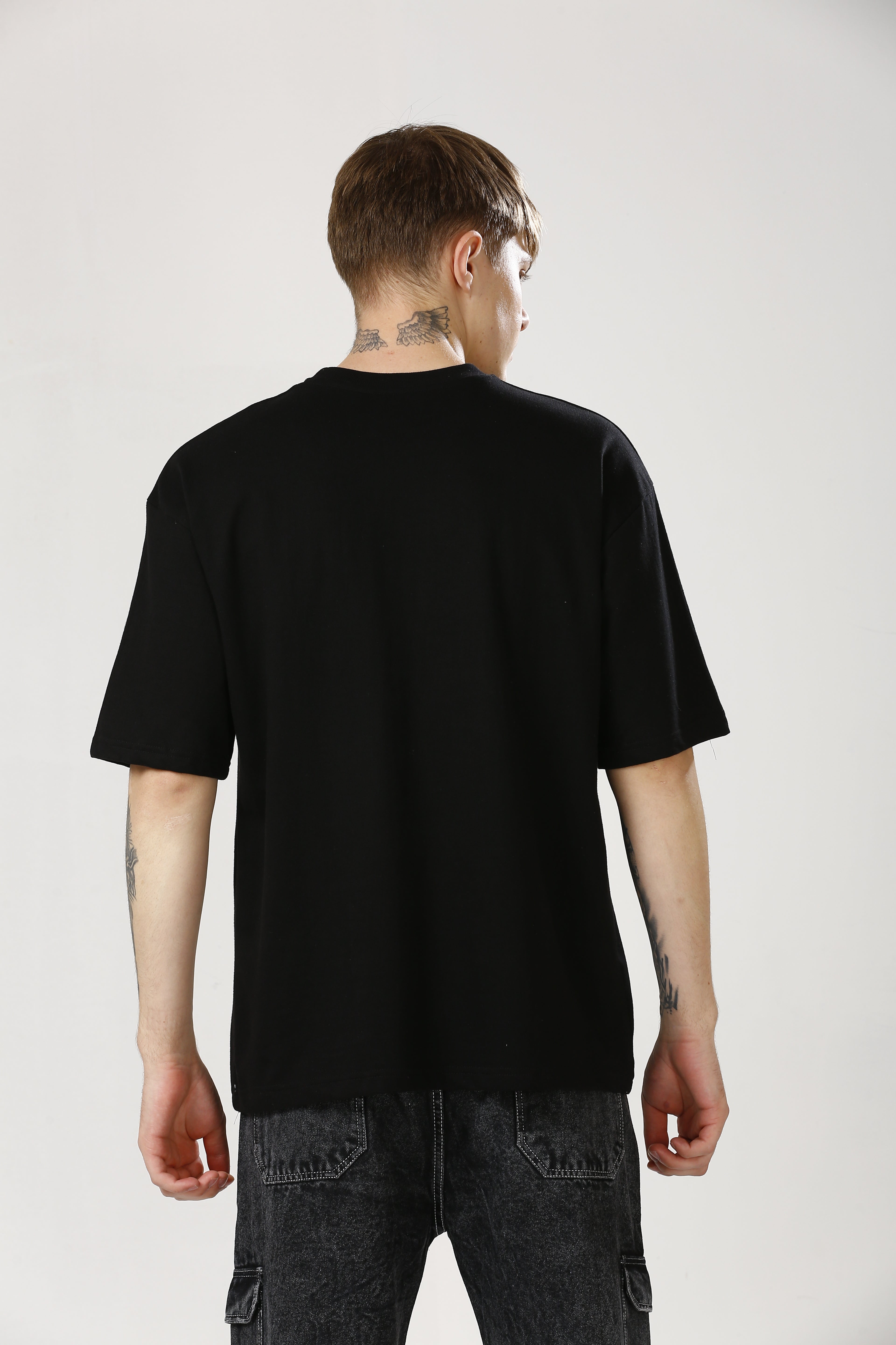 Oversized Black Cotton T-Shirt