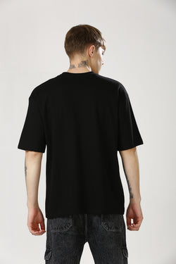 Oversized Black Cotton T-Shirt