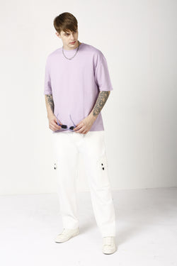 Oversized Lavender Cotton T-Shirt