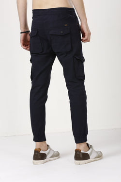 Stylish Navy Blue Cargo Joggers