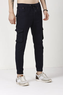 Stylish Navy Blue Cargo Joggers