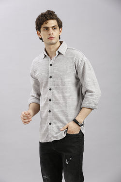 Stylish Grey Transparent Net Fabric Shirt