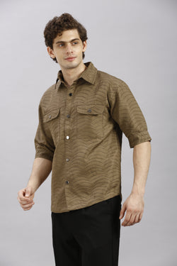 Drab Brown Oversized Shirt