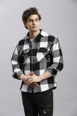 Black & White Checks Oversize Shirt