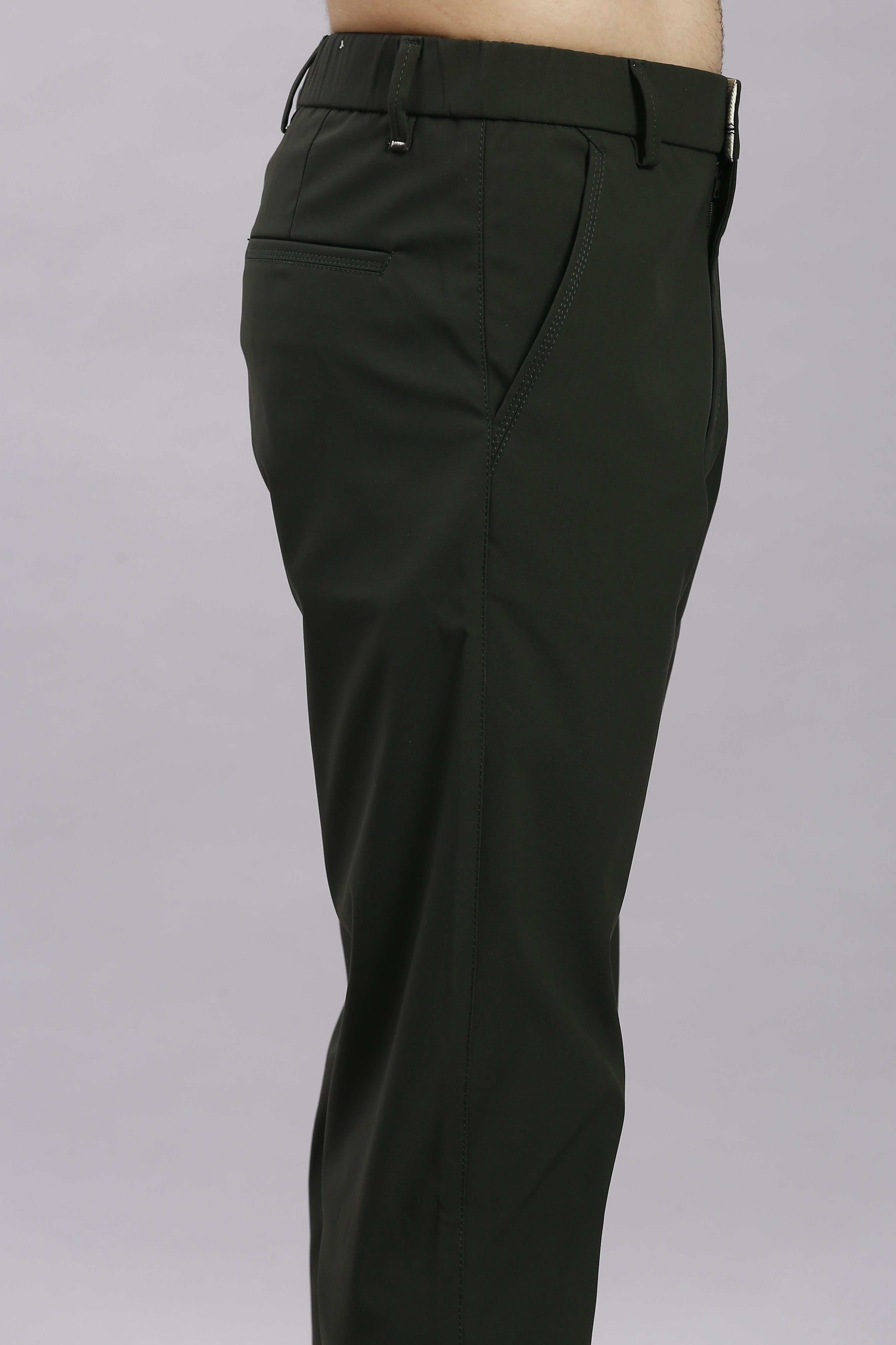 Green Korean Style Stretchable Pants