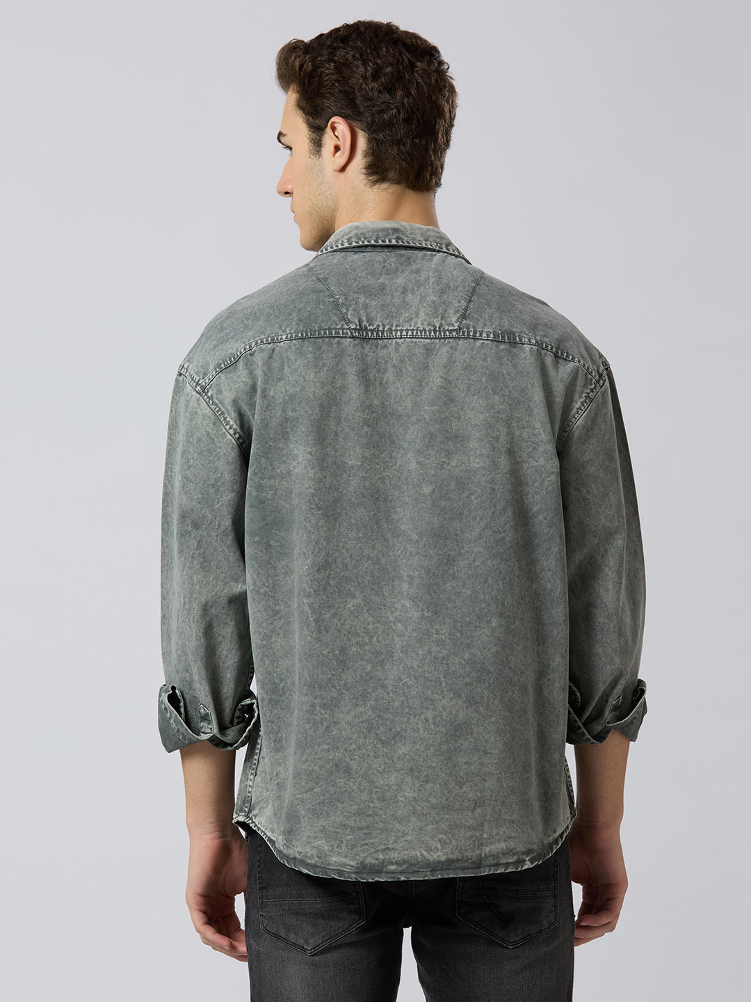 Gray Denim Shirt