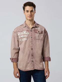 Rose Brown Denim Shirt