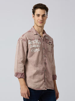 Rose Brown Denim Shirt